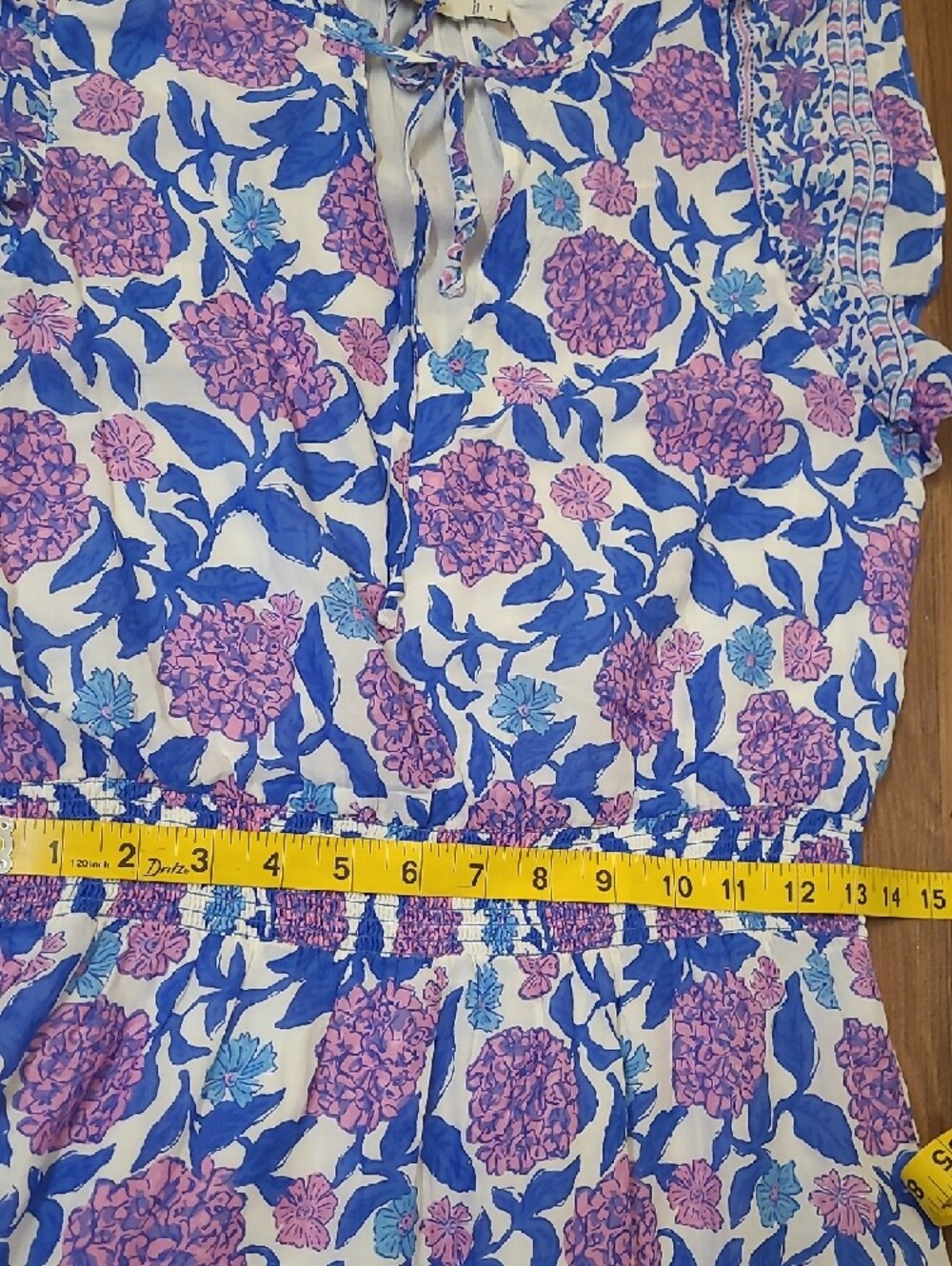 Vineyard Vines Blue & Purple Floral Tiered Maxi - Picture 5 of 16